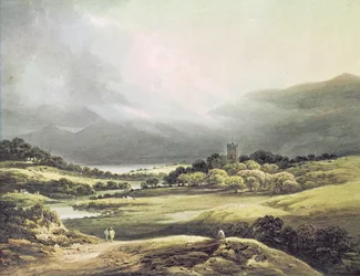 Udsigt over Dunloe Castle, Killarney, 1805